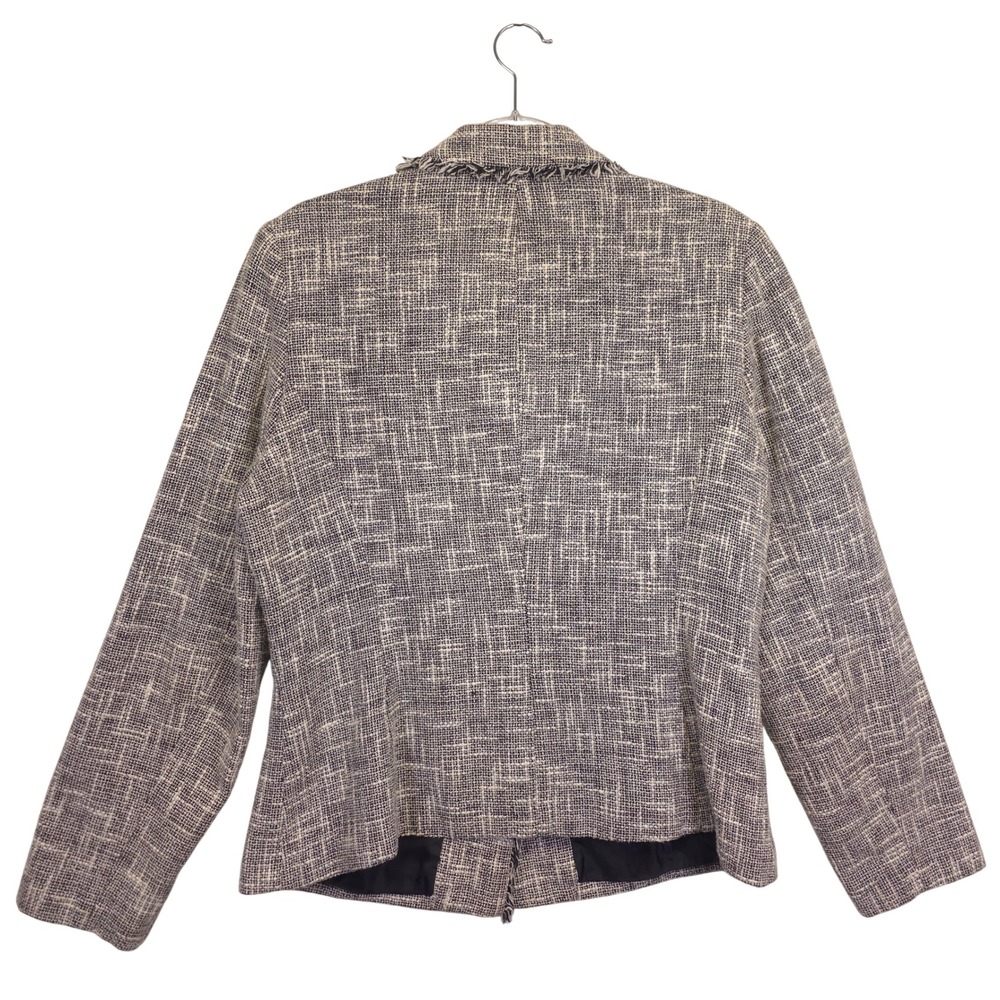 Briggs New York Blazer Womens 16 Gray Textured Tailored Vintage Office Workwear - Picture 9 of 16